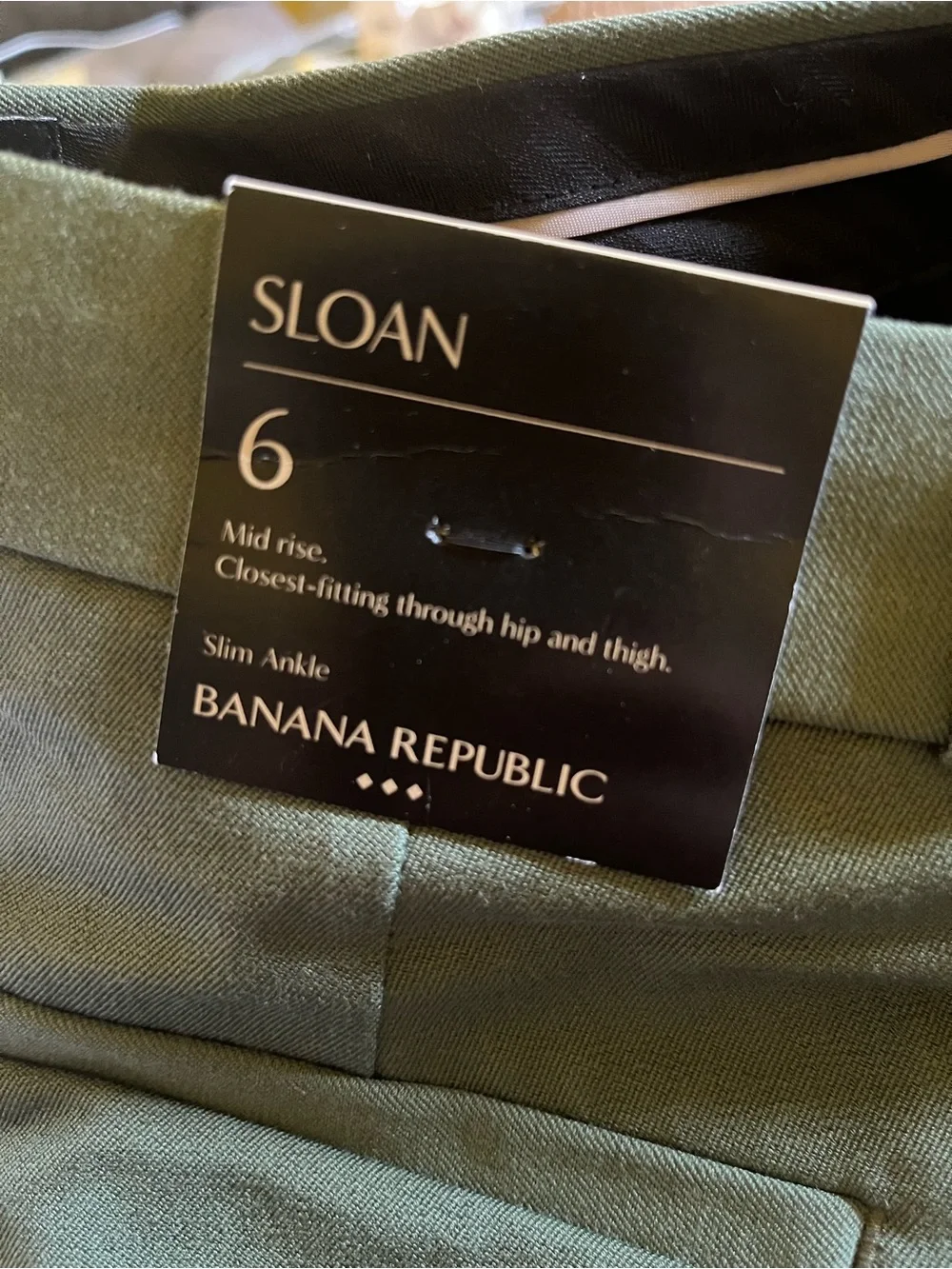 NWT Banana Republic Sloan size 6 Green Dress Pants